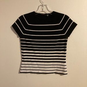 Cyrus striped top black and white size medium